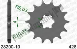 Here you can order the ktw front 10t, 428 from Afam, with part number AF12820010: