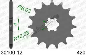 AFAM AF13010012 ktw front 12t, 420 - Bottom side