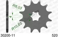 AF13020011, Afam, Ktw anteriore 11t, 520    , Nuovo