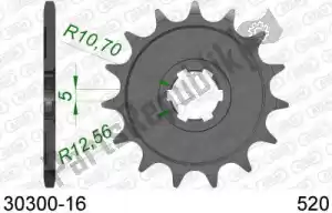 AFAM AF13030016 ktw delantero 16t, 520 - Lado inferior