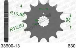 Here you can order the ktw front 13t, 630 from Afam, with part number AF13360013: