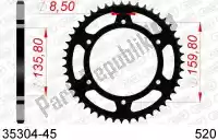 AF23530445, Afam, Ktw posteriore in acciaio 45t, 520    , Nuovo