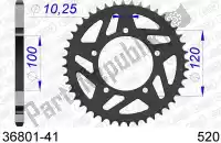 AF53680141, Afam, Ktw rear alu 41t, 520    , New