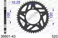 AF53680143, Afam, Ktw rear alu 43t, 520    , New