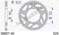 AF53680740, Afam, Ktw trasero aluminio 40t, 525    , Nuevo