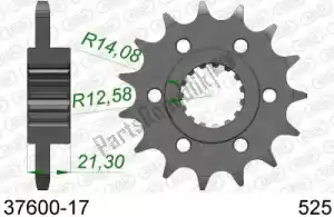 AFAM AF13760017 ktw dianteiro 17t, 525 - Lado inferior