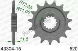 Here you can order the ktw front 15t, 520 from Afam, with part number AF14330415: