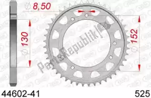 AFAM AF24460241 ktw rear steel 41t, 525 - Onderkant