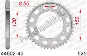 AFAM AF24460245 ktw rear steel 45t, 525 - Bottom side