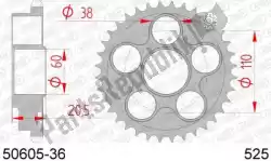 Qui puoi ordinare ktw posteriore in acciaio 36t, 525 da Afam , con numero parte AF25060536: