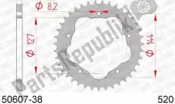 Qui puoi ordinare ktw posteriore in acciaio 38t, 520 da Afam , con numero parte AF25060738:
