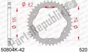 AFAM AF250804K42 ktw posteriore acciaio 42t, 520 nero - Il fondo