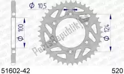 Qui puoi ordinare ktw posteriore alu 42t, 520 da Afam , con numero parte AF55160242: