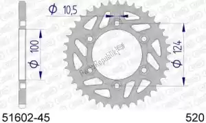 AFAM AF55160245 ktw arrière aluminium 45t, 520 - La partie au fond