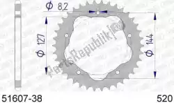 Here you can order the ktw rear aluminum 38t, 520 from Afam, with part number AF55160738: