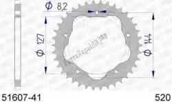 Here you can order the ktw rear alu 41t, 520 from Afam, with part number AF55160741: