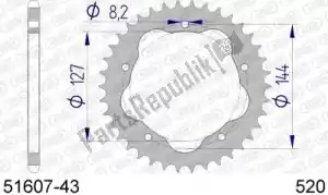 AFAM AF55160743 ktw posteriore alu 43t, 520 - Il fondo