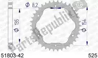 AF55180342, Afam, Ktw posteriore alu 42t, 525    , Nuovo