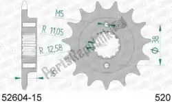 Here you can order the ktw front 15t, 520 from Afam, with part number AF15260415: