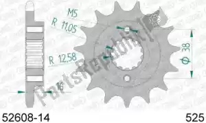 AFAM AF15260814 ktw front 14t, 525 - Onderkant