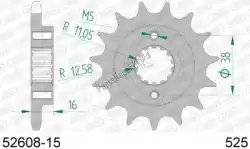 Here you can order the ktw front 15t, 525 from Afam, with part number AF15260815: