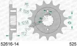 Here you can order the ktw front 14t, 525 from Afam, with part number AF15261614: