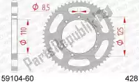 AF25910460, Afam, Ktw trasero acero 60t, 428    , Nuevo