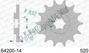 AFAM AF16420014 ktw front 14t, 520 - Bottom side