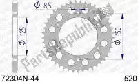 AF572304N44, Afam, Ktw posteriore alu 44t, 520    , Nuovo