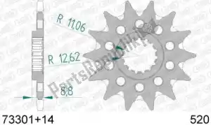 AFAM AF17330114S ktw dianteiro 14t, 520 - Lado inferior