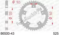 AF28650043, Afam, Ktw acier arrière 43t, 525    , Nouveau
