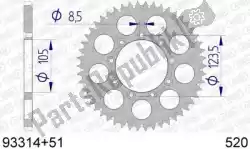 Aquí puede pedir ktw trasero aluminio 51t, 520 de Afam , con el número de pieza AF59331451S:
