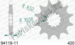 Ici, vous pouvez commander le ktw avant 11t, 420 auprès de Afam , avec le numéro de pièce AF19411911: