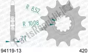 AFAM AF19411913 ktw dianteiro 13t, 420 - Lado inferior