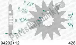 Here you can order the ktw front 12t, 428 from Afam, with part number AF19420212S: