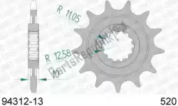 Here you can order the ktw front 13t, 520 from Afam, with part number AF19431213: