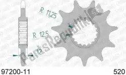 Here you can order the ktw front 11t, 520 from Afam, with part number AF19720011: