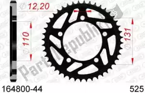 AFAM AF216480044 ktw rear steel 44t, 525 - Bottom side