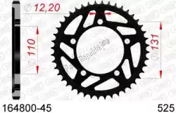 Here you can order the ktw rear steel 45t, 525 from Afam, with part number AF216480045: