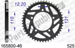 Here you can order the ktw rear alu 46t, 525 from Afam, with part number AF516580046: