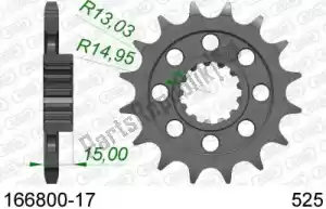 AFAM AF116680017 ktw delantero 17t, 525 - Lado inferior