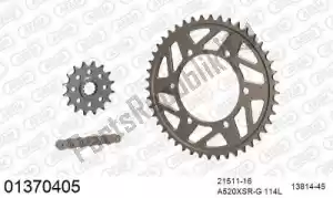 AFAM 39001370405 kit de cadena kit de cadena, aluminio racing - Lado inferior