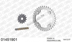 ketting kit chainkit, steel van Afam, met onderdeel nummer 39001451901, bestel je hier online: