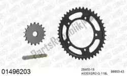 Aqui você pode pedir o kit de corrente kit de corrente, aço em Afam , com o número da peça 39001496203: