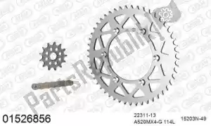 AFAM 39001526856 kit de cadena kit de cadena, aluminio - Lado inferior