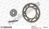 39001589408, Afam, Kit catena kit catena, alu racing    , Nuovo