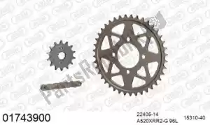 AFAM 39001743900 kit de cadena kit de cadena, aluminio - Lado inferior