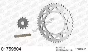 AFAM 39001759804 kit de cadena kit de cadena, aluminio - Lado inferior