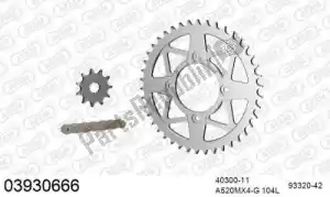 AFAM 39003930666 kit de cadena kit de cadena, aluminio - Lado inferior