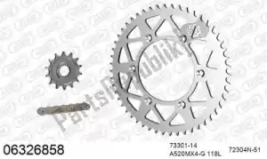 AFAM 39006326858 kit de cadena kit de cadena, aluminio - Lado inferior